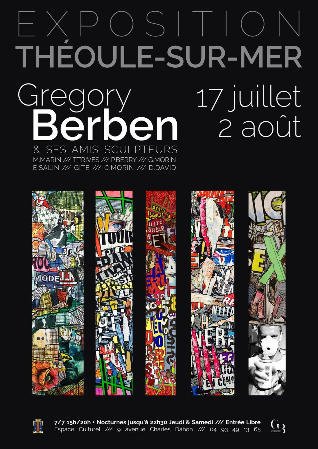 Grégory Berben 2015 Théoule Affiche Exposition