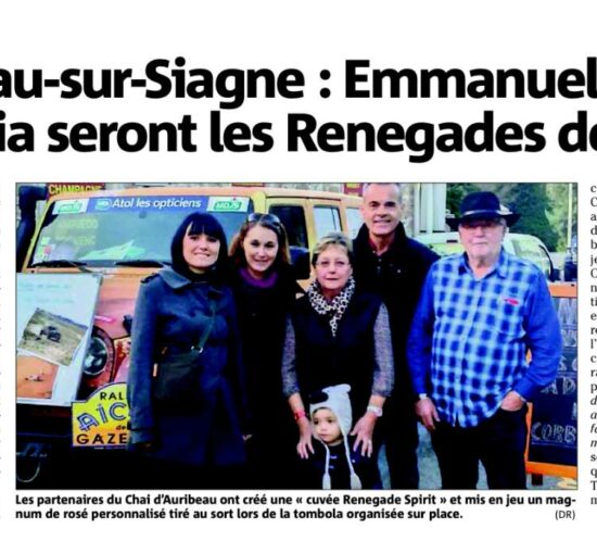 Nice-Matin / Parrain de l'équipage 2017 Rallye des Gazelles / Article Team Renegades