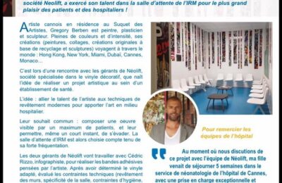 Article inauguration Espace IRM Hôpital de Cannes Gregory Berben