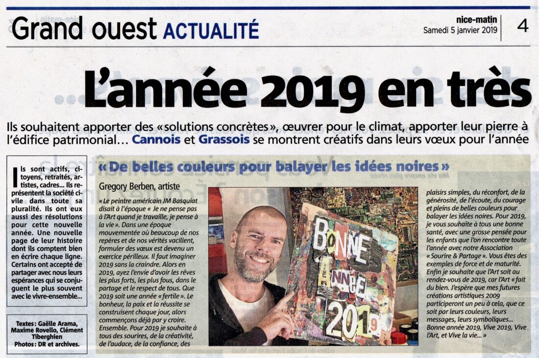 Voeux 2019 Grégory BERBEN NICE MATIN