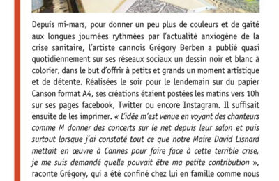 Article Cannes Soleil Mars 2020