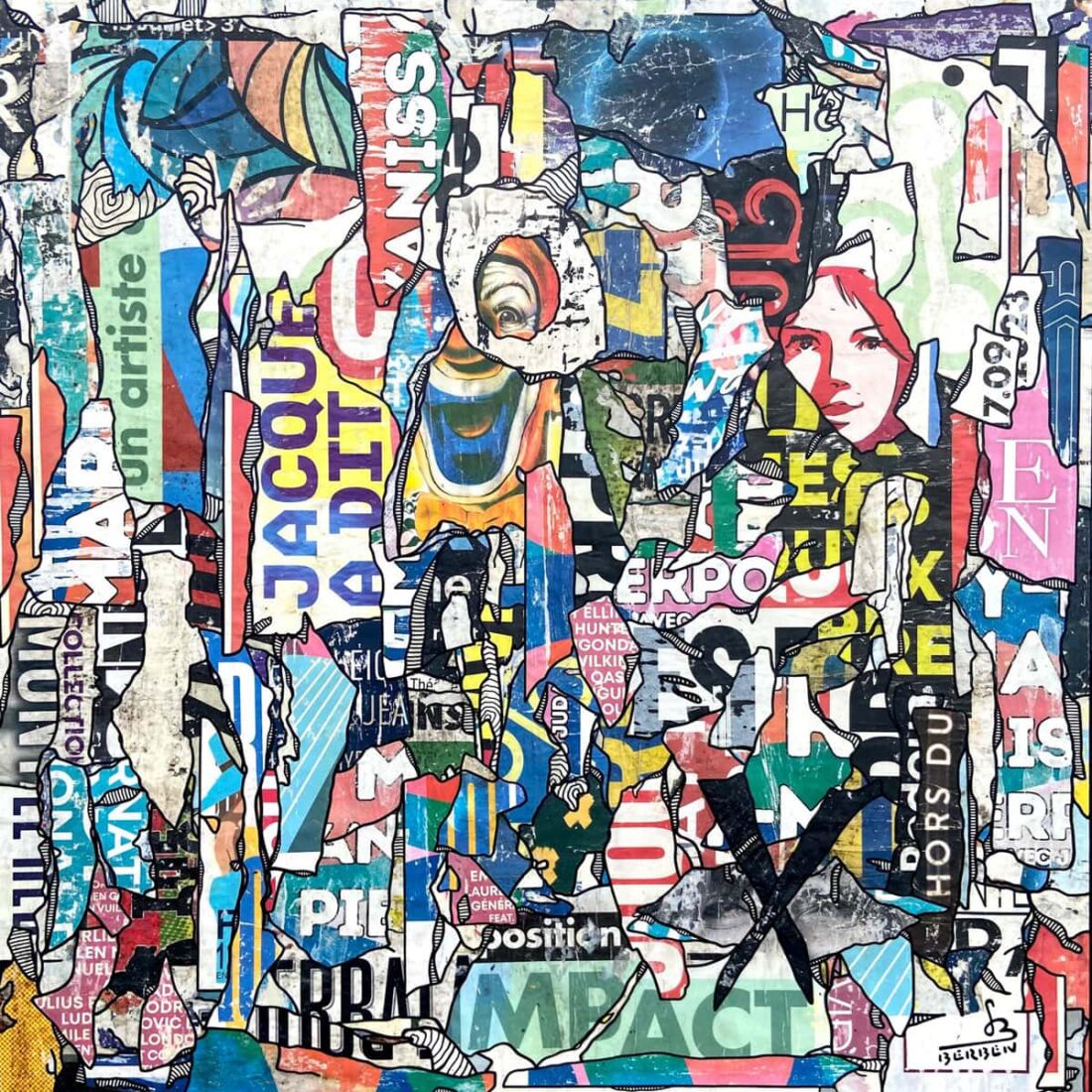 AFFICHAGE LIBRE J'aurais voulu être un artiste - 120 x 120 cm - Gregory Berben